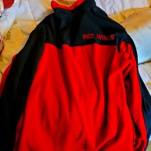 Men's Detroit Red Wings Fleece Pullover Size Large